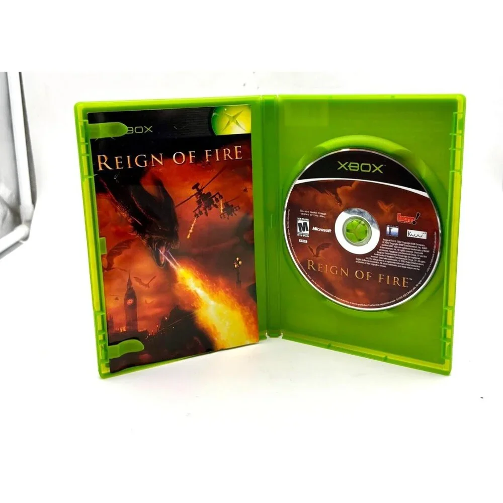 Reign Of Fire Xbox Game Complete With Manual Tested Bam! Entertainment
